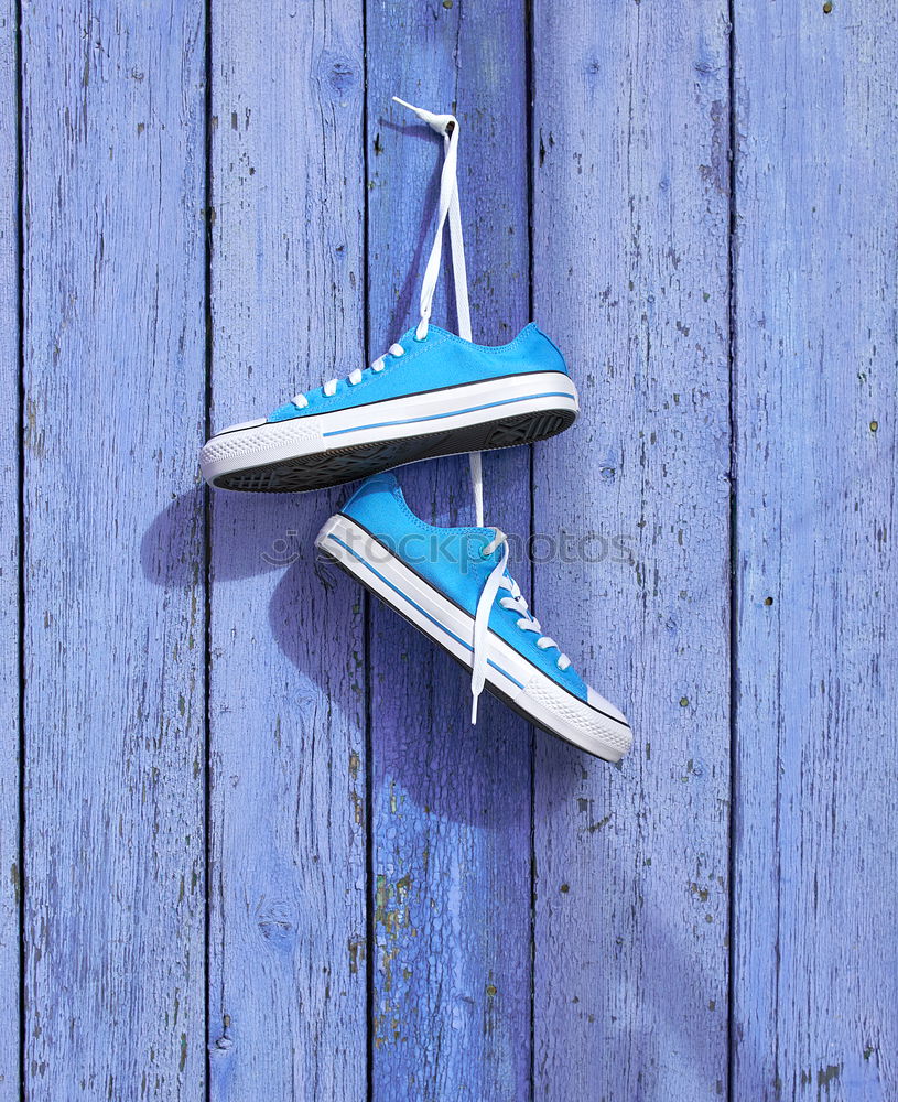 Similar – Image, Stock Photo male blue textile sneakers