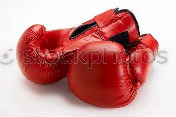 Similar – Image, Stock Photo red leather boxing gloves and a black textile bandage