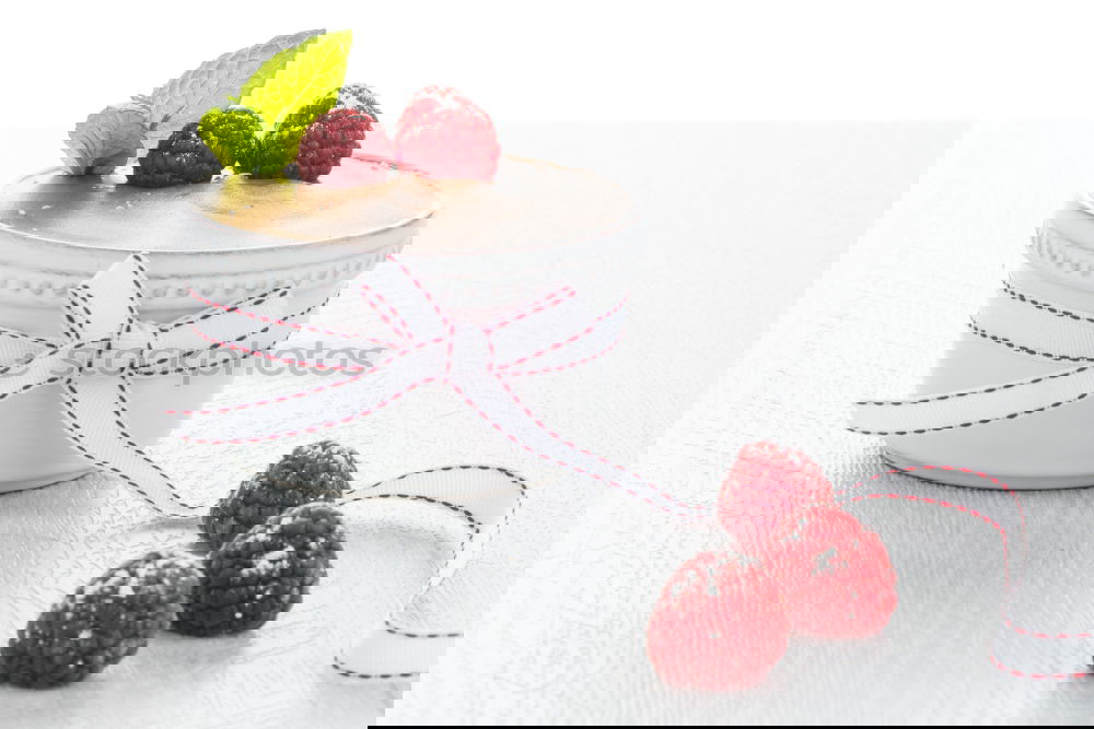 Image, Stock Photo Raspberry Frozen Yogurt Closeup