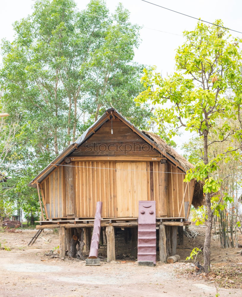 Similar – Image, Stock Photo Small wooden house with straw roof