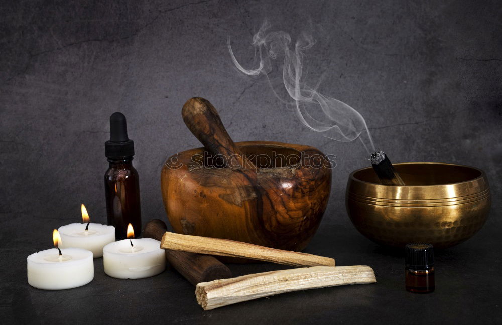 Similar – Image, Stock Photo copper singing bowl and a wooden stick
