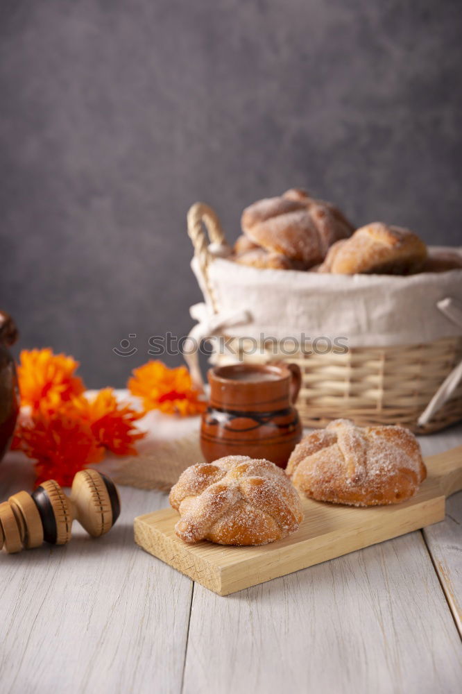 Similar – fresh bread and baked goods on wooden