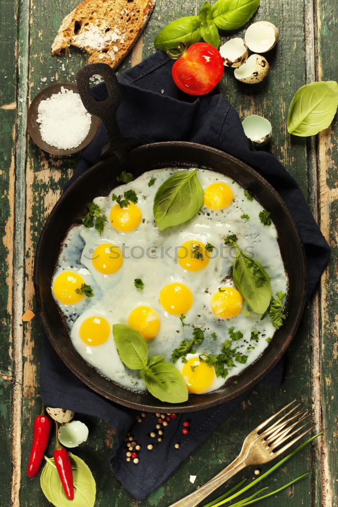 Similar – Image, Stock Photo Tasty food fried egg pan