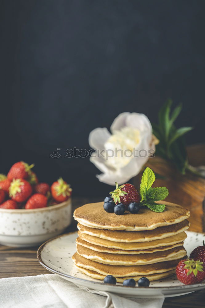 Similar – Tasty pancakes with strawberries