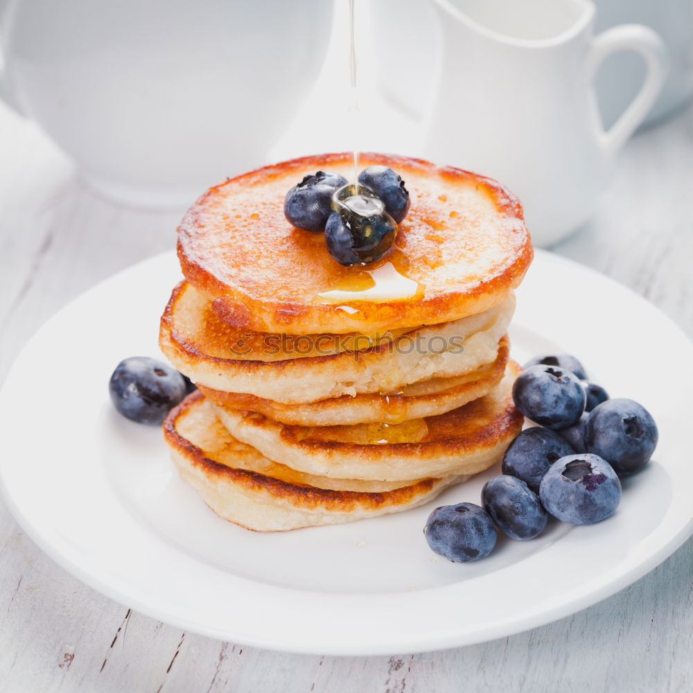 Similar – Image, Stock Photo Pancakes with raspberries and blueberries