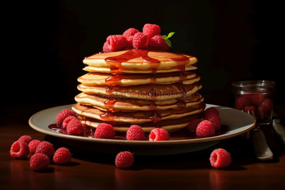 Similar – Fresh pancake with blueberries