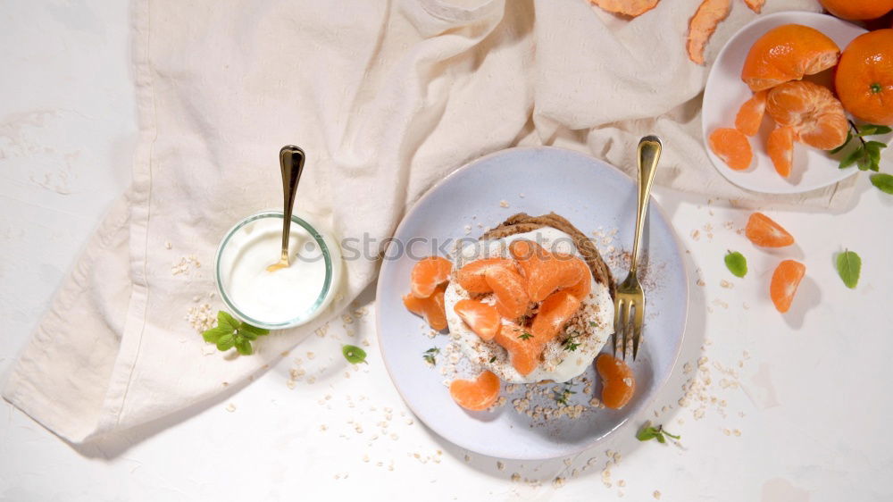 Similar – Image, Stock Photo Chia pudding parfait, layered with kumquat and granola