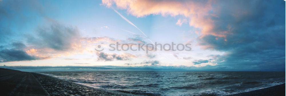 Similar – Image, Stock Photo Blue hour on the beach