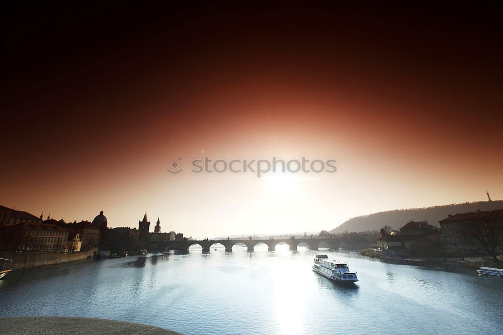 Similar – The Neckar in Heidelberg at the blue hour