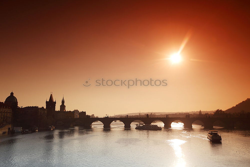 Similar – Image, Stock Photo Sunset on the Danube 2