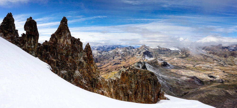 Similar – Image, Stock Photo thanks the summit Hiking