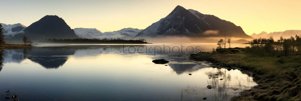 Similar – Image, Stock Photo Norway landscape cloudy summer panorama