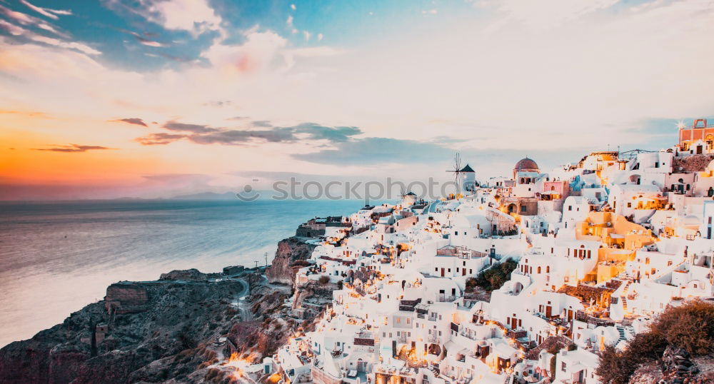 Similar – Image, Stock Photo Santorini Lifestyle Luxury