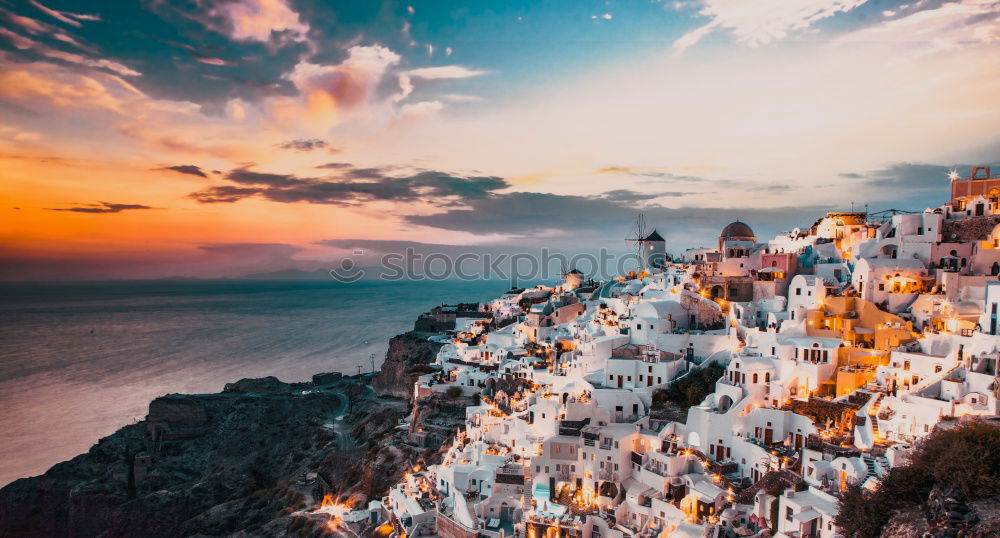 Similar – Image, Stock Photo Santorini Lifestyle Luxury