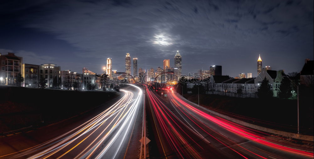 Similar – Motorway at night Night