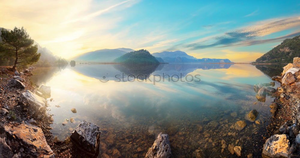 Similar – Image, Stock Photo Autumn and lake in the ball