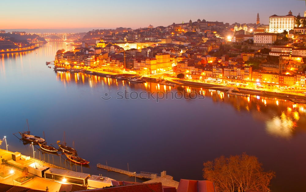 Similar – Image, Stock Photo Panorama of Porto and the Duoro at sunset