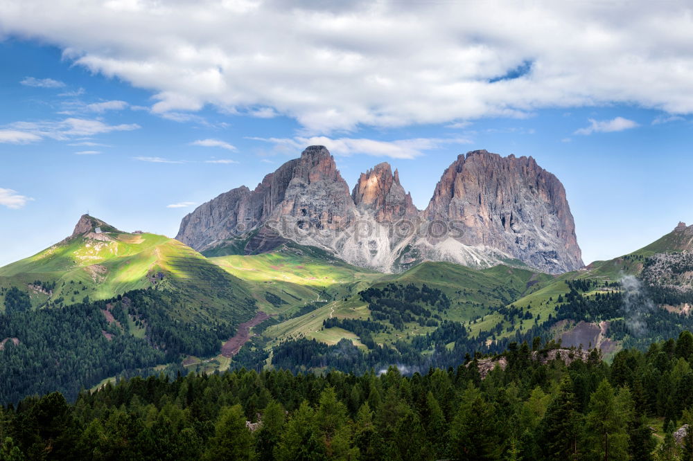 Similar – ortisei Natur Landschaft