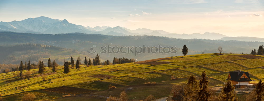 Similar – Image, Stock Photo Panorama of snowy Tatra mountains in spring, south Poland