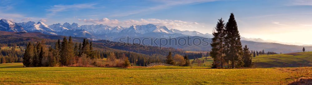 Similar – Image, Stock Photo Panorama of snowy Tatra mountains in spring, south Poland