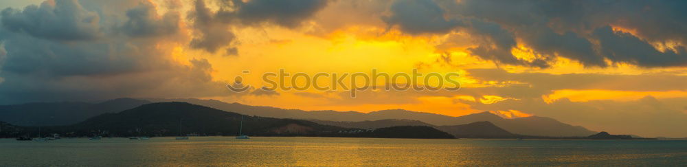 Similar – Image, Stock Photo Picturesque seascape in golden sunset light