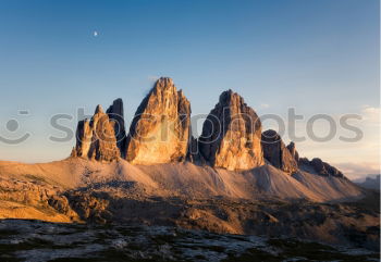 Similar – Image, Stock Photo Sunset over the peaks