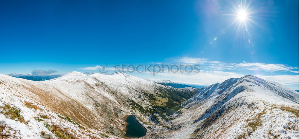 Image, Stock Photo Panorama on beautiful mountain landscape