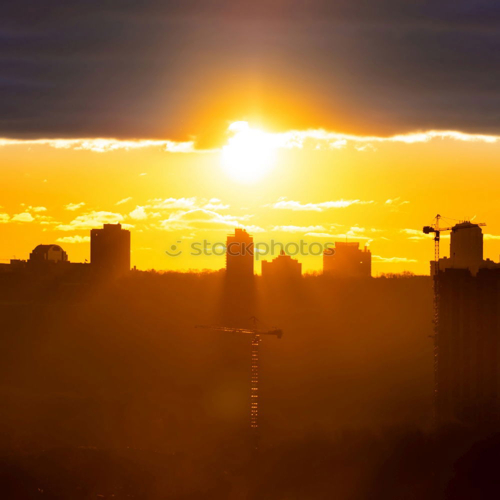 Similar – Image, Stock Photo Sunset over Manhattan Red