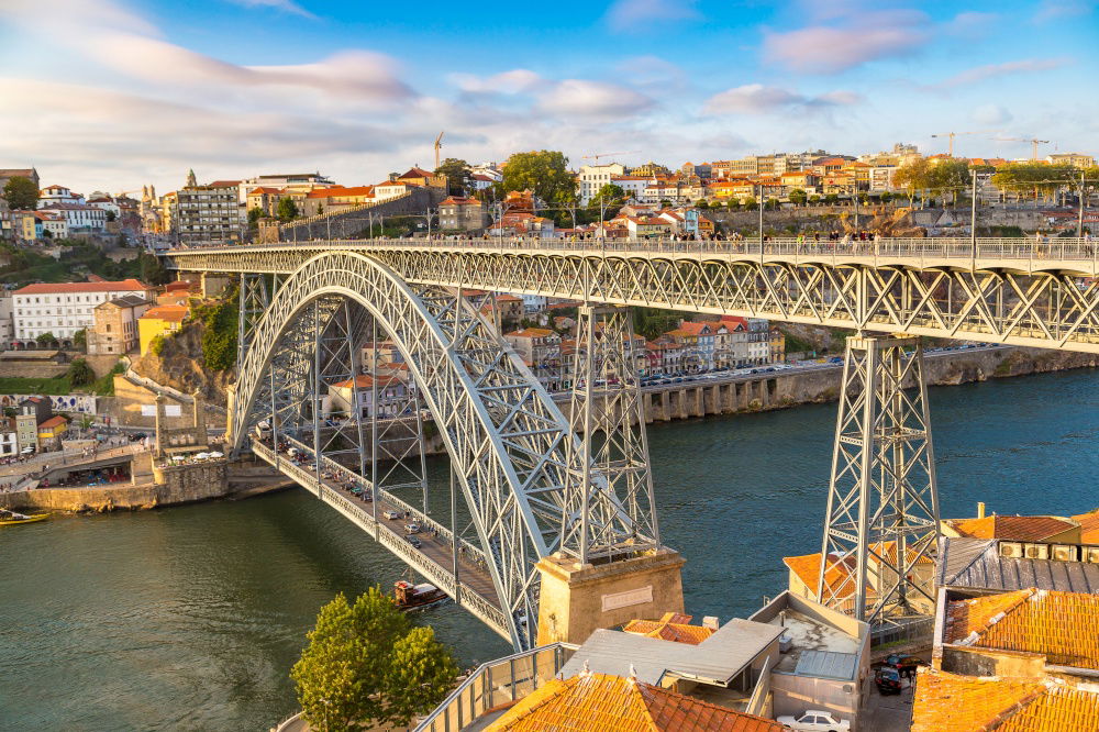 Similar – Aerial cityscape of Porto and Vila Nova da Gaia with connecting bridge, Portugal