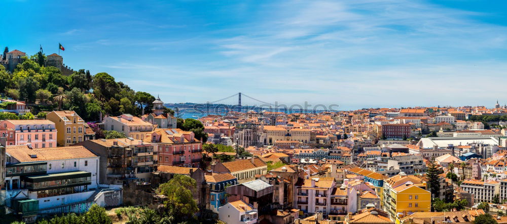 Similar – Image, Stock Photo Aerial View Of Downtown Lisbon Skyline And 25 de Abril Bridge