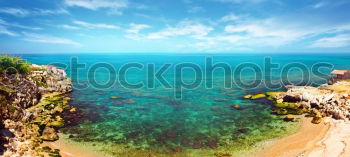 Similar – Ocean Landscape With Rocks And Cliffs At Lagos Bay Coast In Algarve, Portugal