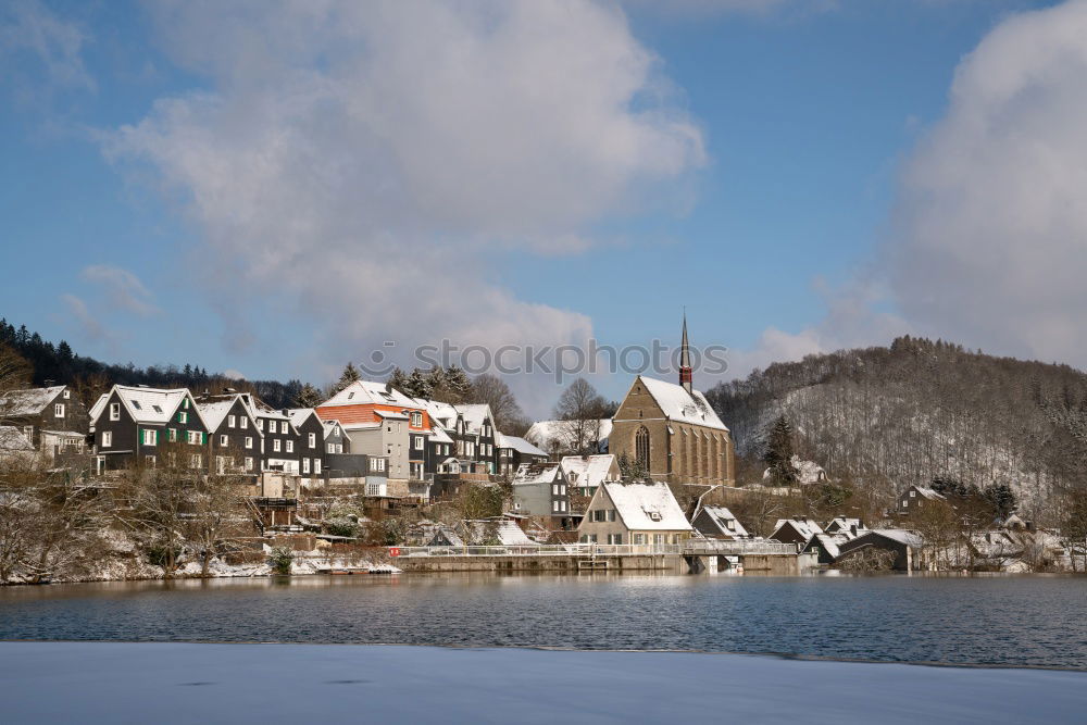 Similar – Image, Stock Photo Wuppertal-Beyenburg in the snow, Germany.