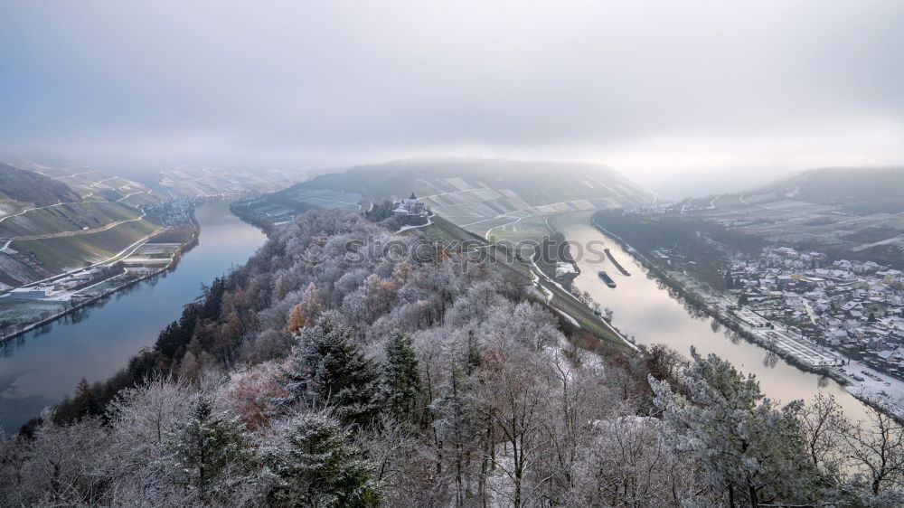 Similar – Image, Stock Photo Moselle loop at Bremm