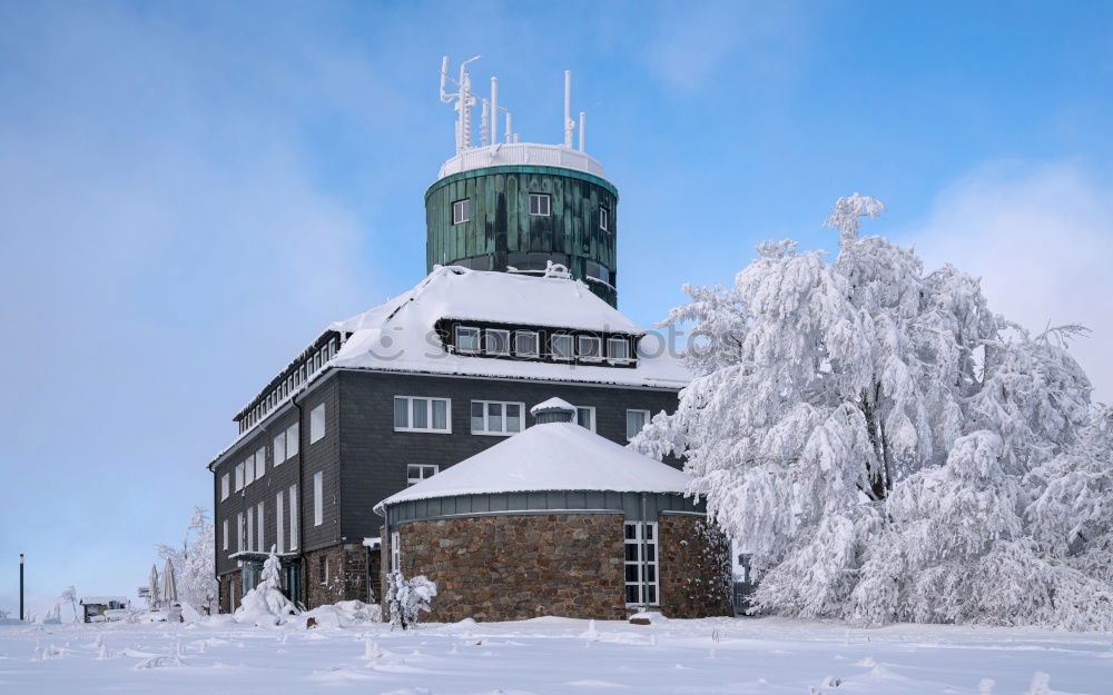 Similar – winter hike in the northern Black Forest on a sunny day