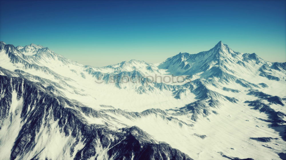 Similar – Mountaineer with dog climbing on mountain top