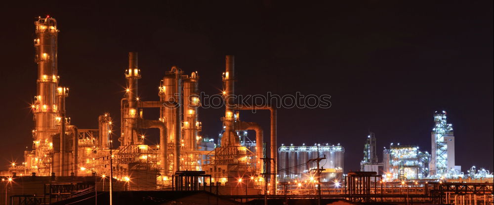 Similar – Image, Stock Photo Industrial Fire 1 Refinery