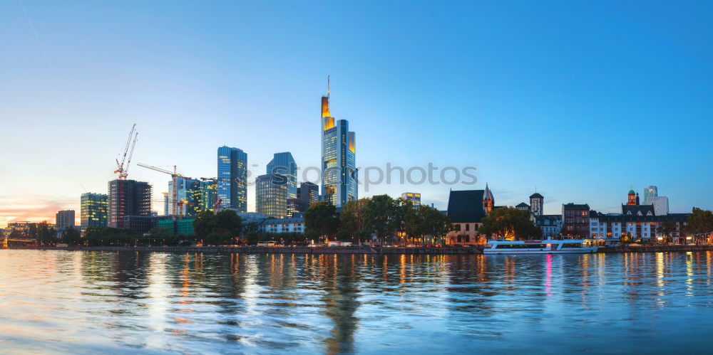 Image, Stock Photo Skyline of the Donau district in Vienna