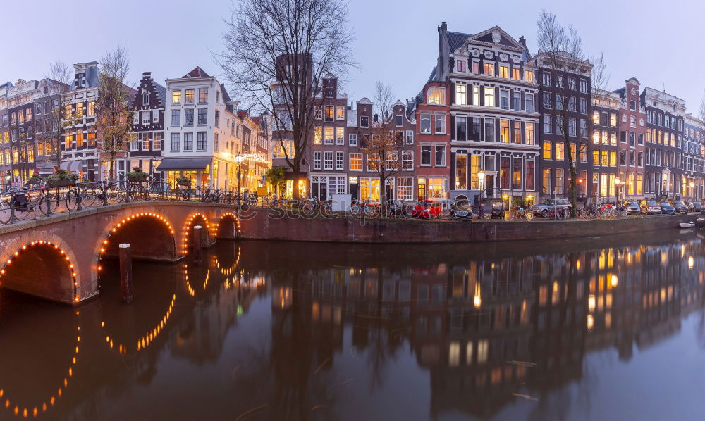 Similar – Image, Stock Photo Woman looking at sunset at one of the canals in Amsterdam