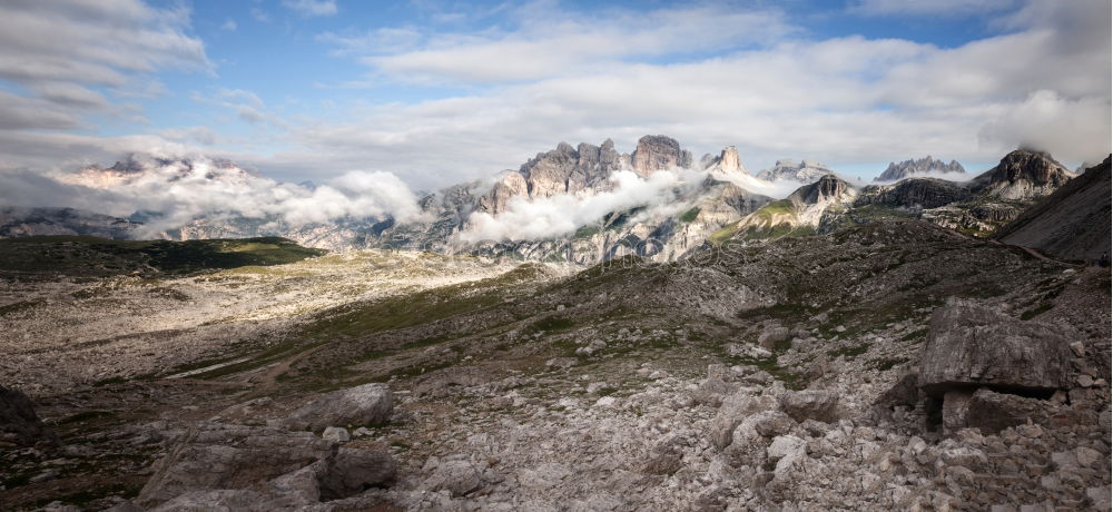 Similar – Sunrise in the Dolomites with view III