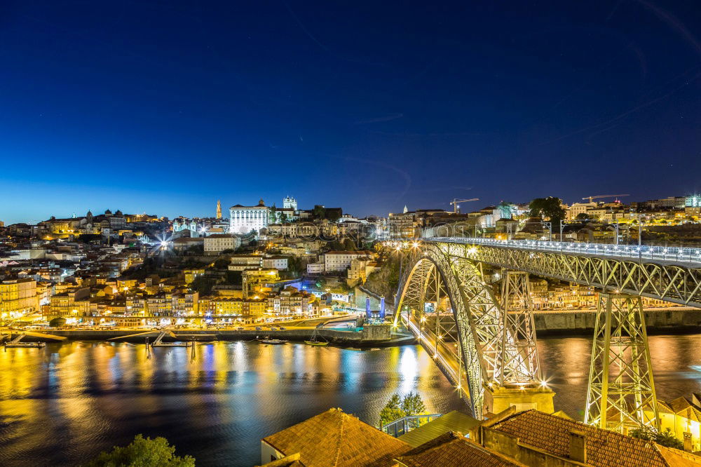 Similar – Aerial cityscape of Porto and Vila Nova da Gaia with connecting bridge, Portugal