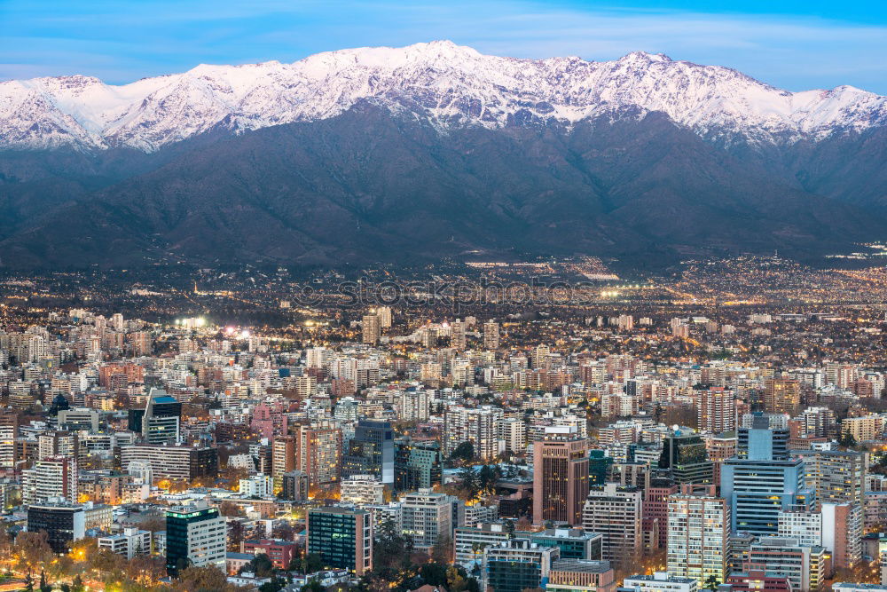 Similar – Image, Stock Photo Panoramic view of Santiago de Chile