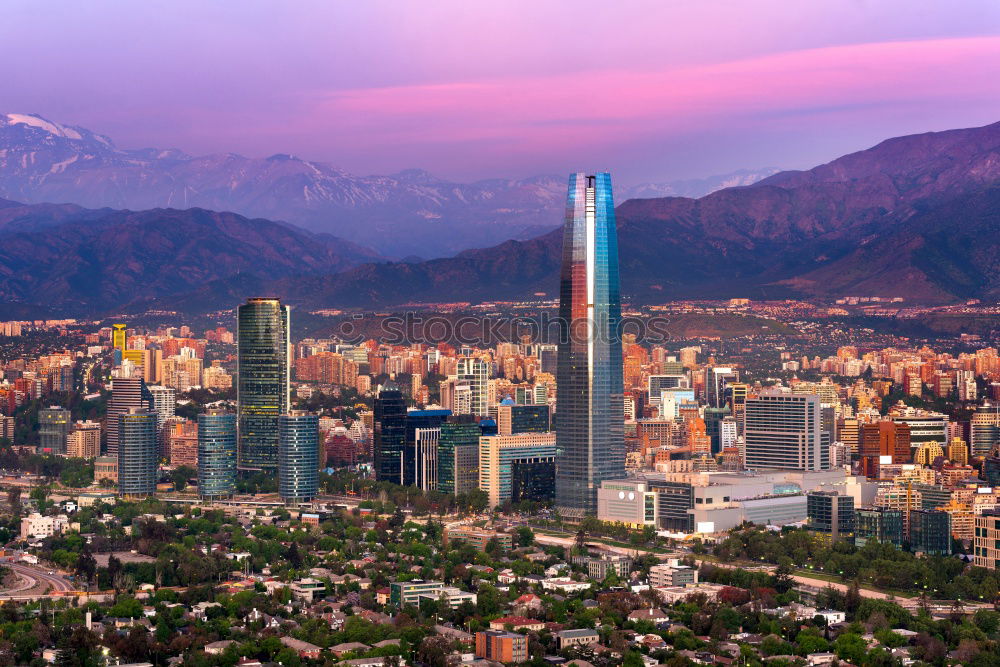 Image, Stock Photo Panoramic view of Santiago de Chile