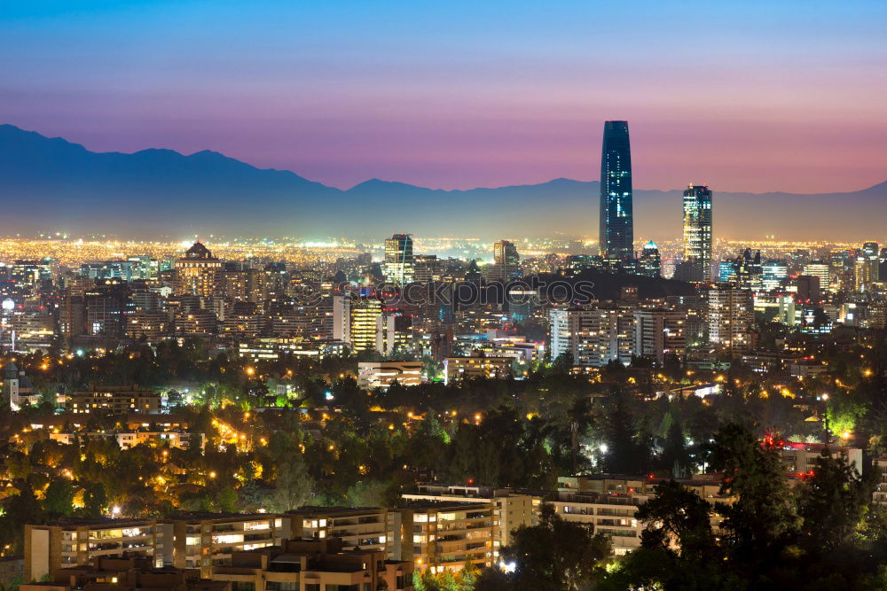 Similar – Image, Stock Photo Panoramic view of Santiago de Chile