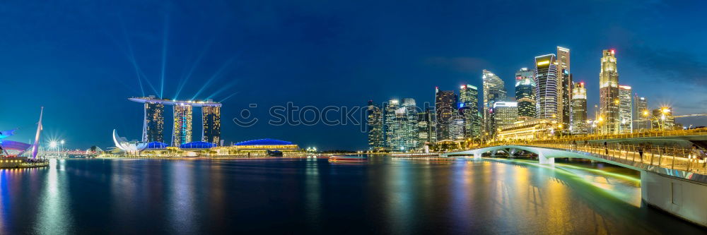 Similar – Image, Stock Photo Port of Hamburg / Landing bridges at sunset