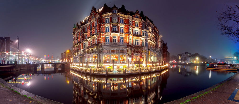 Image, Stock Photo At night in Hafencity