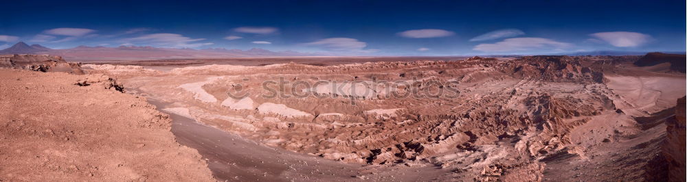 Similar – Image, Stock Photo Cliffs, rocks and desert landscape in the Moon Valley of the Atacama Desert