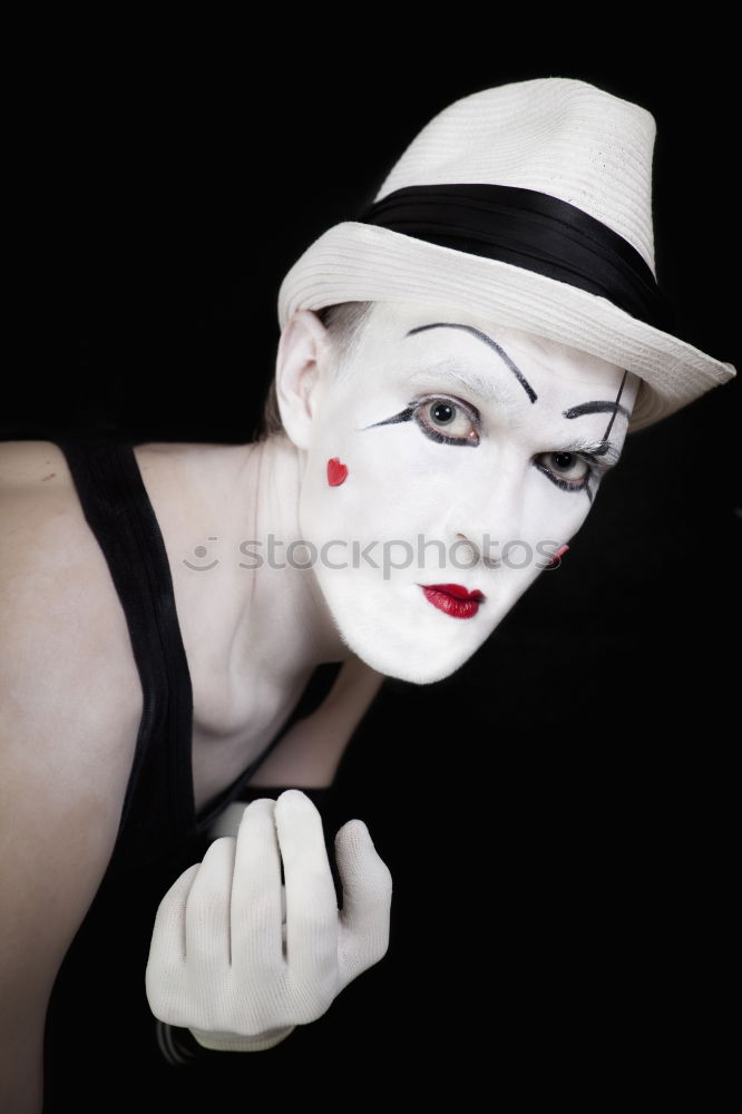 Similar – Image, Stock Photo Young woman against red background