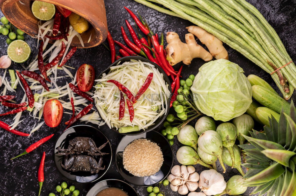 Similar – Image, Stock Photo Asian cooking with Pak Choi, chopsticks and spices