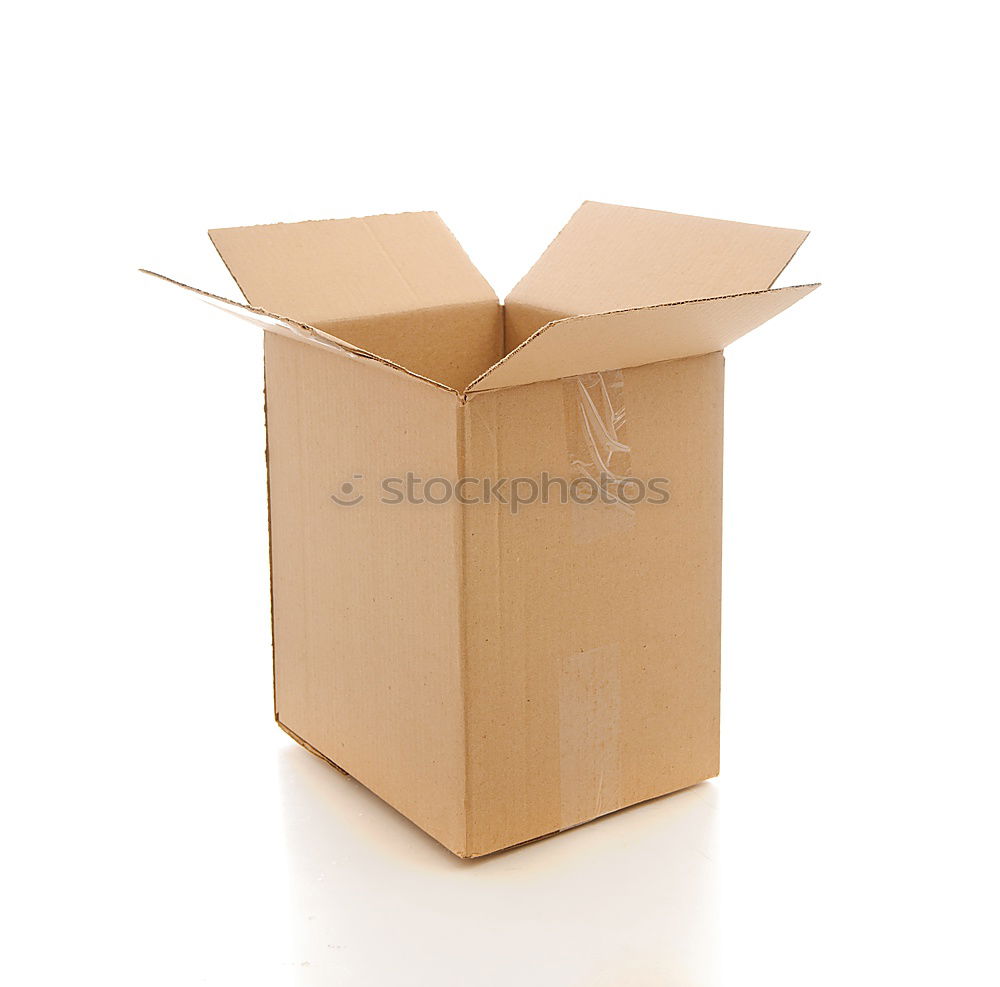 Similar – empty open box of brown cardboard