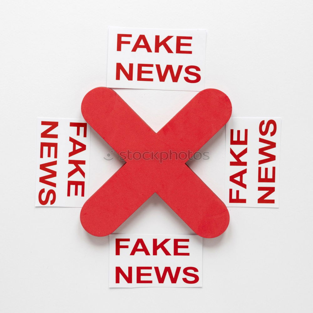 Similar – Image, Stock Photo Envelope with FAKE NEWS newspapers over black